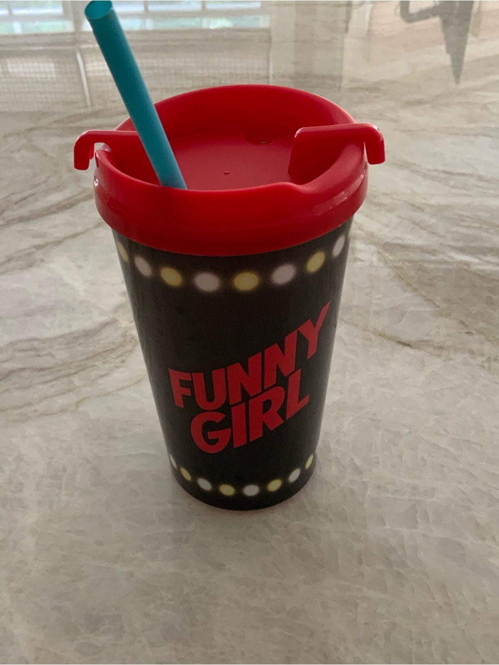Funny Girl Red & Black Travel Tumbler Souvenir Cup with Lid